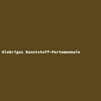 Klebriges Kunststoff-Portemonnaie